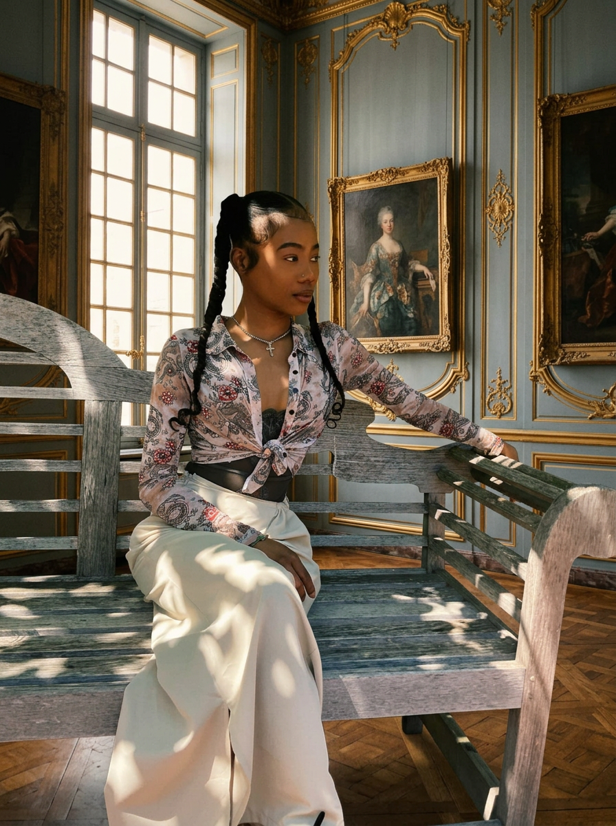 Azera Graham in her painting studio